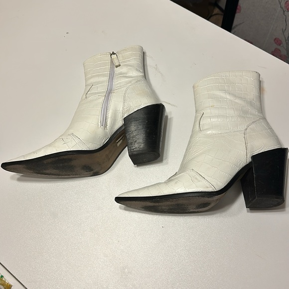 Top Shop White Gator Cowboy Boots size 40 - Picture 6 of 8